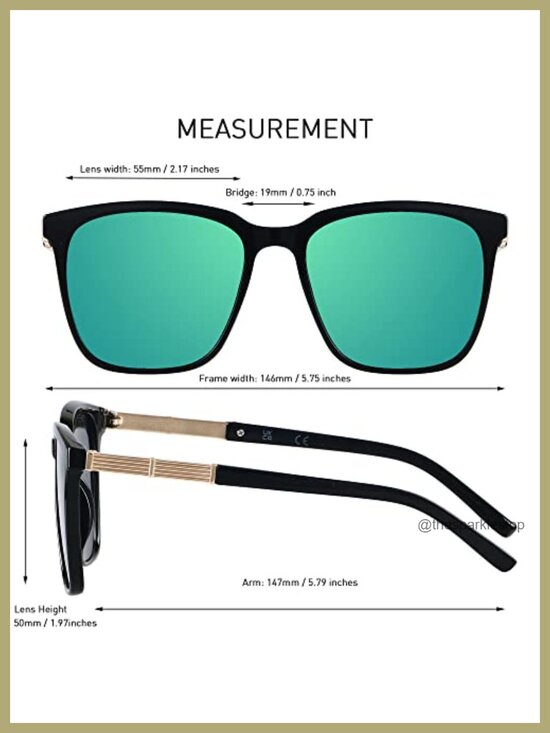 Oversized Square Sunglasses Women Mirrored UV400 Protection Trendy Shades main image 4